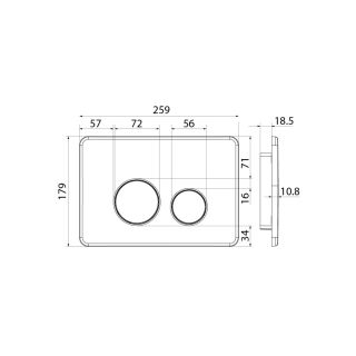 Клавиша смыва IDDIS Unisteel сталь UNS10S0i77